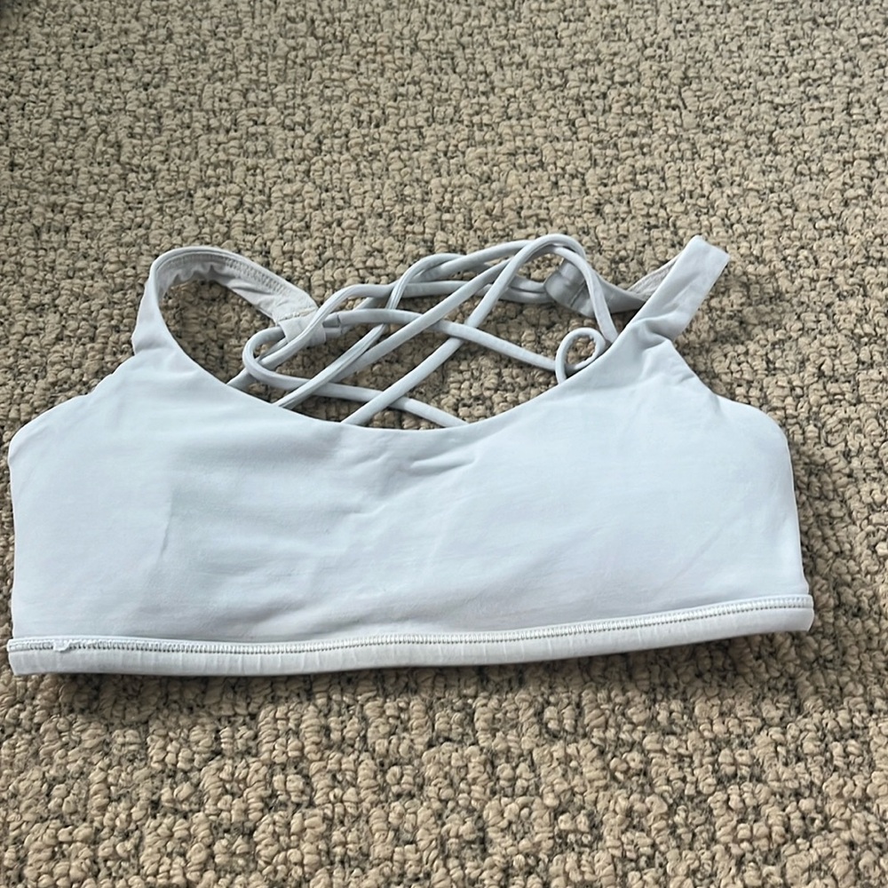 White Lululemon sports bra